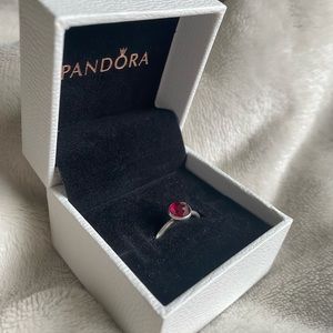 Pandora July Birthstone Droplet Ring